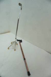 lot 458 image: 4 Footed Cane & 1 footed cane