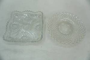 lot 504 image: Vintage Westmoreland English Hobnail Dish, EAPG 7.5 square