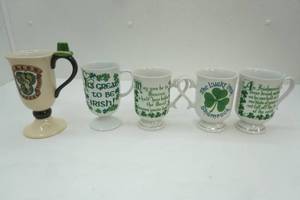lot 514 image: Vintage Irish Coffee Mugs 5ct