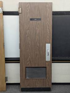 82" x 30" x 1-3/4" Thick Commercial Door - Handles, Vent, Hinges