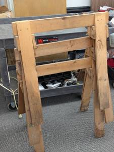 Set of 3 Wooden Saw Horses