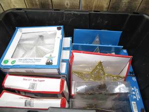 Lot of Christmas Star Tree Toppers