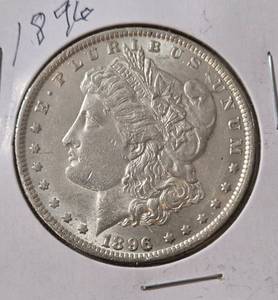 lot 7 image: 1896 Morgan Silver Dollar