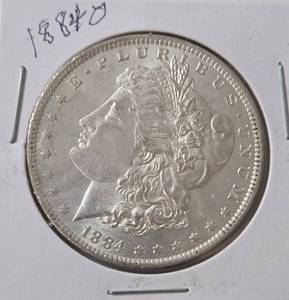 lot 10 image: 1884 O Morgan Silver Dollar