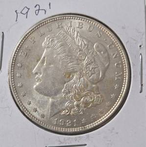 lot 13 image: 1921 Morgan Silver Dollar
