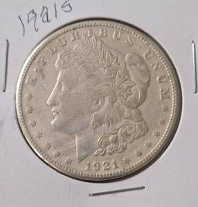 lot 14 image: 1921 S Morgan Silver Dollar