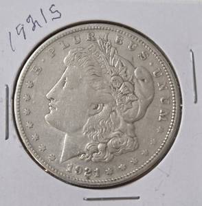 lot 17 image: 1921 S Morgan Silver Dollar