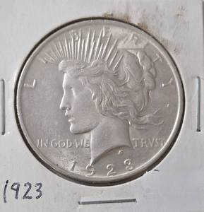 lot 24 image: 1923 Silver Peace Dollar