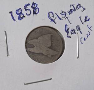 lot 52 image: 1858 Flying Eagle Cent - Very Collectible