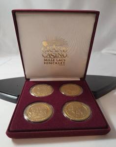 lot 74 image: Grand Casino Mille Lac  Coins (4-Wildlife Series)