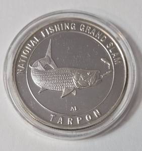 lot 85 image: 1 Oz. Silver Tarpon - National Fishing Grand Slam - Round