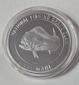 lot 88 image: 1 Oz. Silver Mahi Mahi - National Fishing Grand Slam - Round