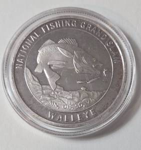 lot 99 image: 1 Oz. Silver Walleye - National Fishing Grand Slam - Round