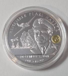 lot 103 image: 1 Oz. Silver - 2016 Queen Elizabeth II - Remember Pearl Harbor 75th Anniversary Edition  - December 7, 1941