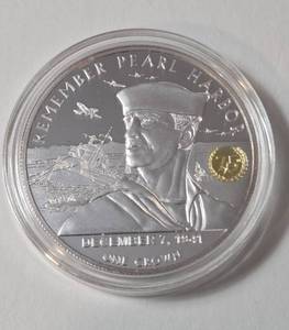 lot 105 image: 1 Oz. Silver - 2016 Queen Elizabeth II - Remember Pearl Harbor 75th Anniversary Edition  - December 7, 1941