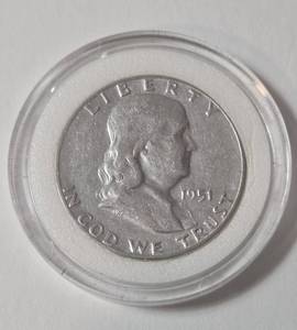 lot 116 image: 1951 Silver Franklin Half Dollar