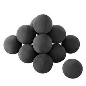lot 27 image: Ceramic Balls, 3 in. 15-Pieces Round Fire Stones, Reusable Lava Rocks Indoor and Outdoor Use