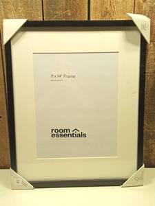 lot 75 image: 11 x 14 Matted to 11x 14 Thin Gallery Frame Black - Threshold