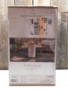 lot 8 image: 17 Pipestone Outdoor Column Fire Pit Gray - Threshold