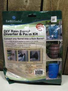 lot 22 image: EarthMinded DIY Rain Barrel Diverter and Parts Kit