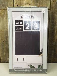 lot 83 image: Calendar with Chalk Board & Hooks