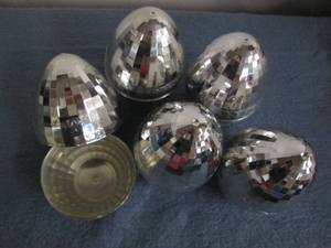 lot 109 image: 5 large Disco Easter Eggs...