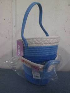 lot 123 image: 2 Blue ombre Easter Baskets...