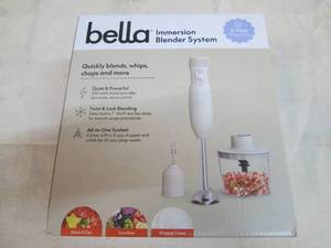 lot 12 image: Bella immersion blender system...