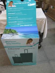 lot 46 image: 2 Piece antibacterial luggage set...