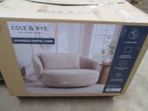 Cole & Rye Oversized swivel chair, ...