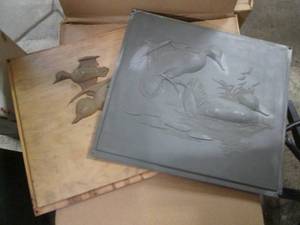 lot 165 image: Wood and metal molds or wall art, 1...