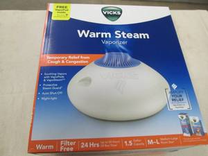 lot 167 image: Vicks warm steam vaporizer...