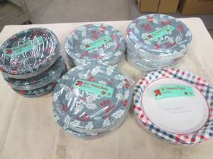 lot 192 image: 11 Packages of assorted plates and ...