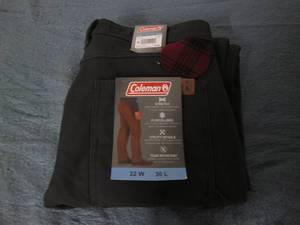 lot 158 image: Coleman 32 x 30 fleece lined pants...