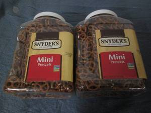 lot 292 image: 2 One pound Snyders mini pretzels ...