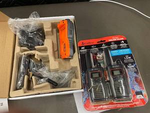 lot 39 image: Mil - Cobra RX380 Walkie Talkies Missing batteries