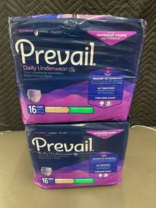 lot 96 image: B - Prevail Daily Underwear - Women, 16 Count, Extra Large (Lot of 2)