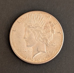 lot 112 image: K - 1926-S Peace Dollar
