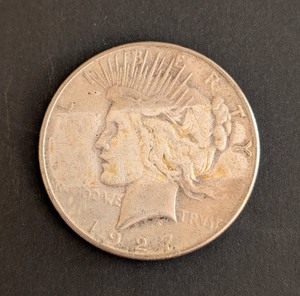 lot 118 image: K - 1927-S Peace Dollar - Silver United States Dollar Coin, San Francisco Mint