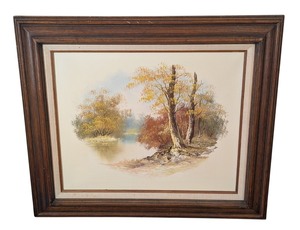 lot 162 image: LR - Framed Vintage Oil Painting - Unsigned