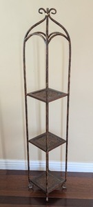 lot 164 image: EW - Iron 4-Tier Plant Stand