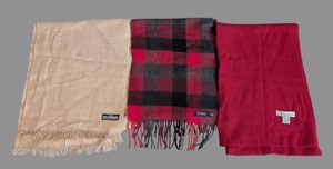 lot 176 image: B2 - Amicale Club Room Celeste 100% Cashmere Scarves - 3-Pack