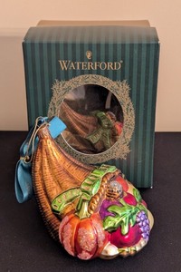 lot 262 image: Waterford Crystal Ornament - Holiday Cornucopia