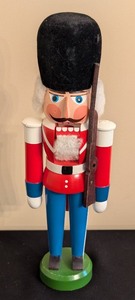 lot 265 image: Vintage German Dane Red Solider by Seiffener Volkskunst Nutcracker