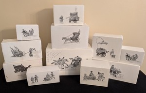 lot 269 image: Department 56 Dickens Village Figures - 11 Hand-Painted Porcelain Figurines