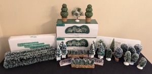 lot 272 image: Department 56 Dickens Village Winter Trees & Hedges  Village Accessories