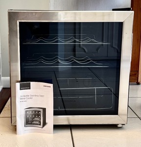 lot 54H image: Insignia NS-WC14SS9 14-Bottle Stainless Steel Wine Cooler