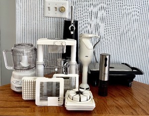 lot 55H image: Cuisinart Mini-Prep Plus with Attachments & Williams-Sonoma Pro Multi-Chopper & Panini Press