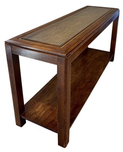 lot 56H image: Console Table With Cane Inlay Top