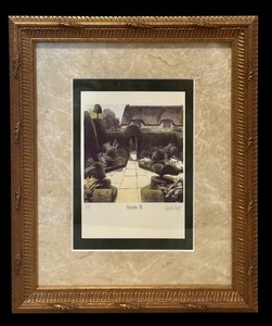lot 89H image: BR1 - David Suff Hidcote III AP Print - Framed Garden Scene